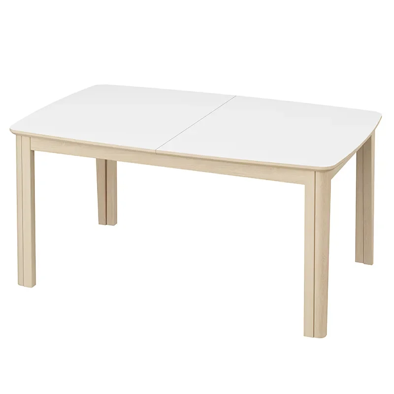 Skovby, SM107 Matbord 101x160-316-368 cm Vitoljad ek - Vit laminat