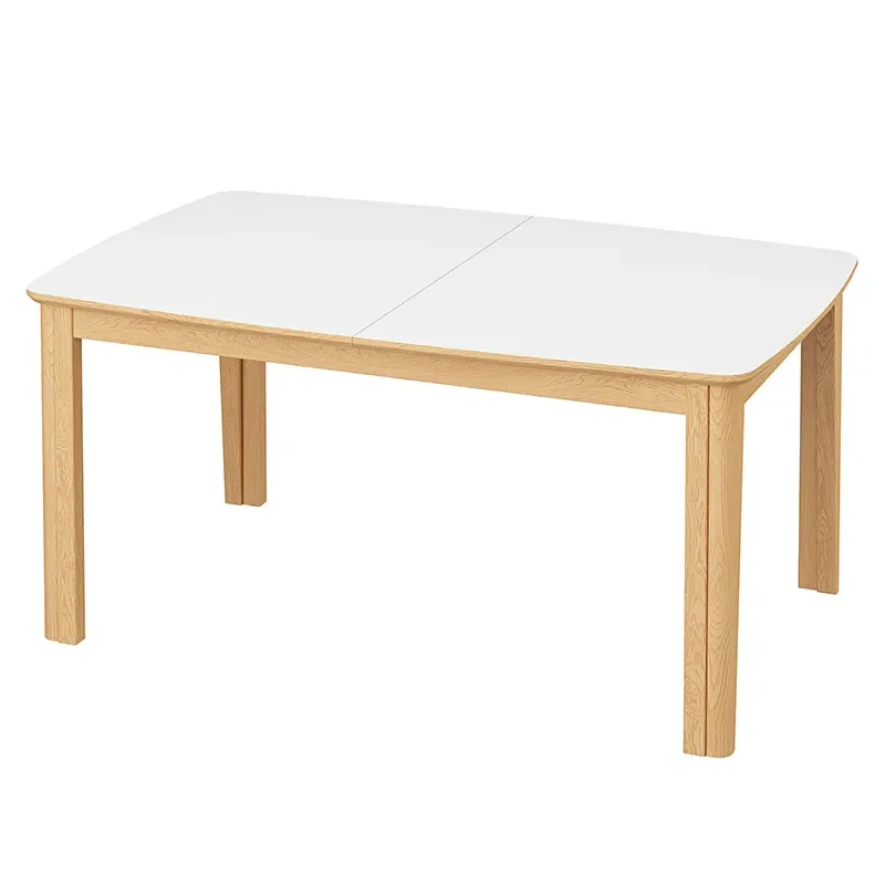 Skovby, SM107 Matbord 101x160-316-368 cm Naturoljad ek - Vit laminat