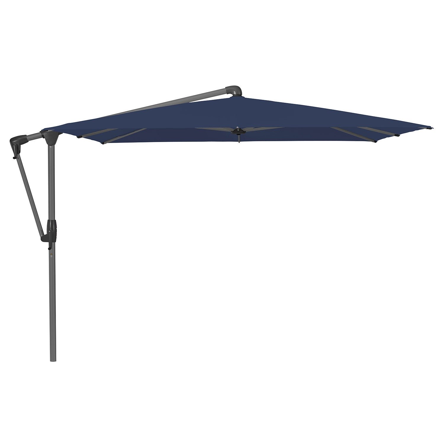 Glatz, Sunwing Casa frihängande parasoll 270x270 cm kat.5 antracite alu / 530 atlantic