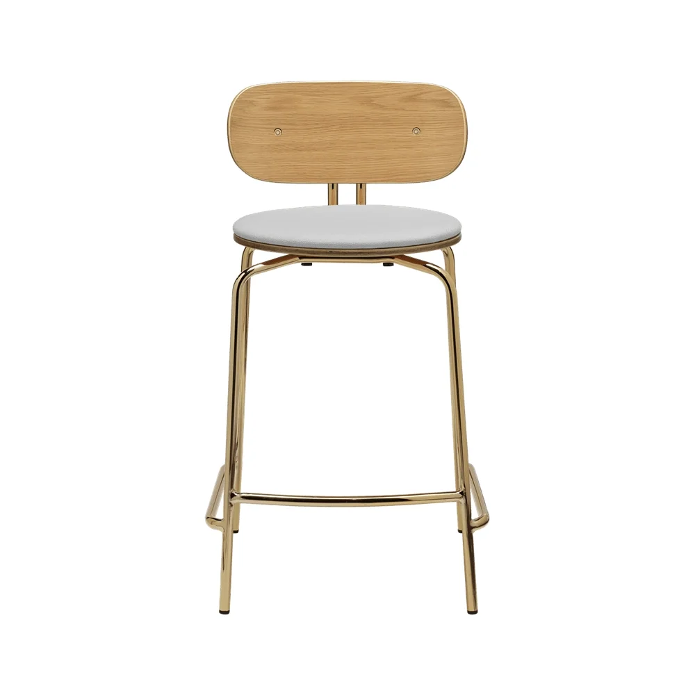 Umage, Curious Låg Barstol Ek/Mässing Sterling