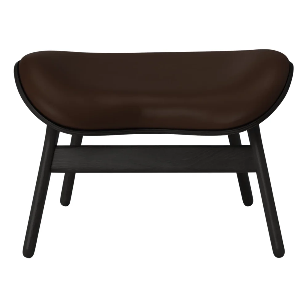 Umage, A Conversation Piece Ottoman Fotpall Black Oak/Umage Leather Brown