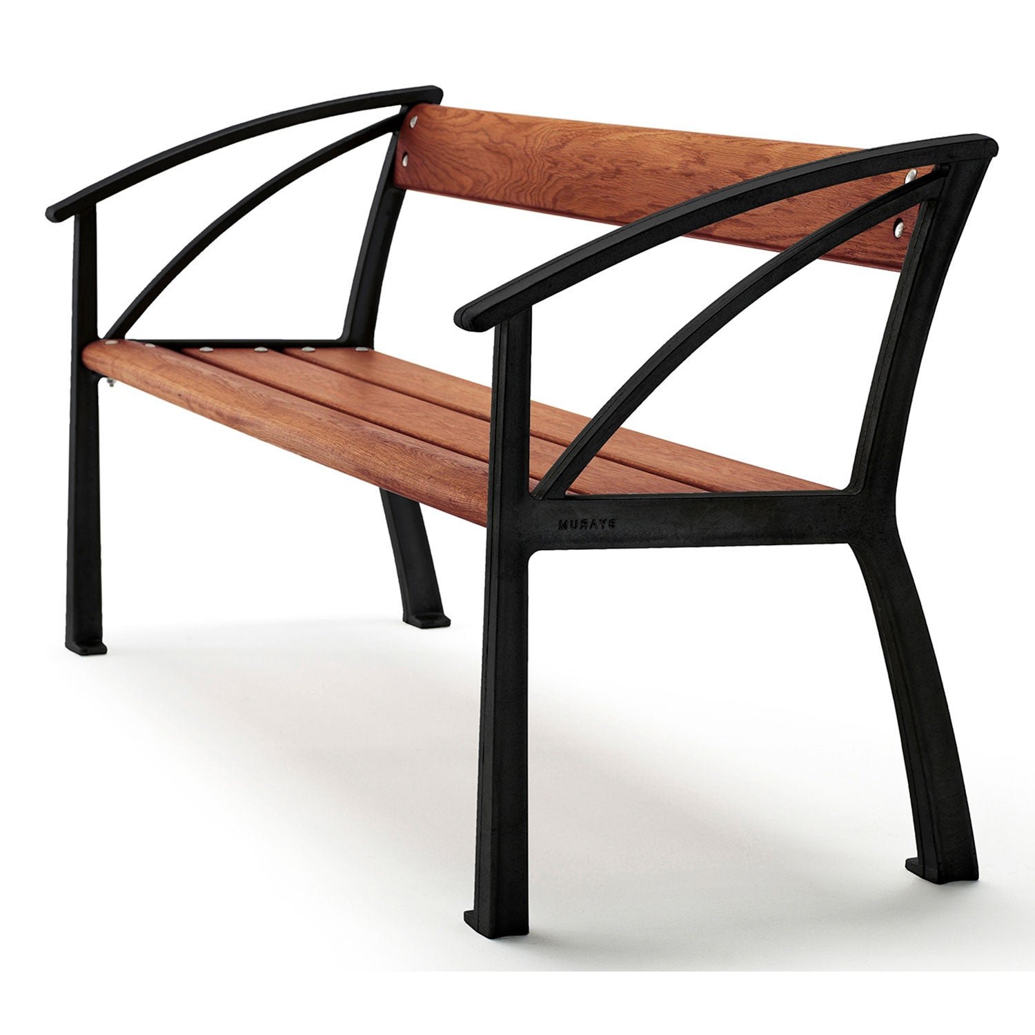 Byarums Bruk, Vasa soffa svart / oljad mahogny