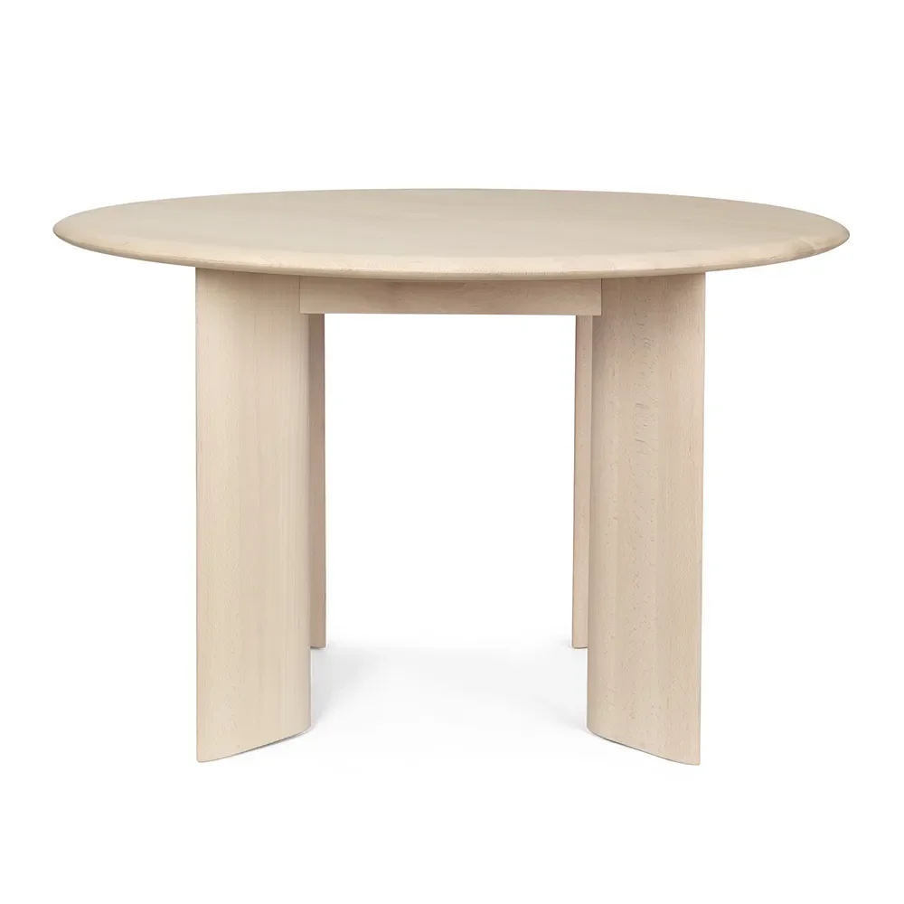 Ferm Living, Bevel Matbord Ø117 cm - White Oiled Beech