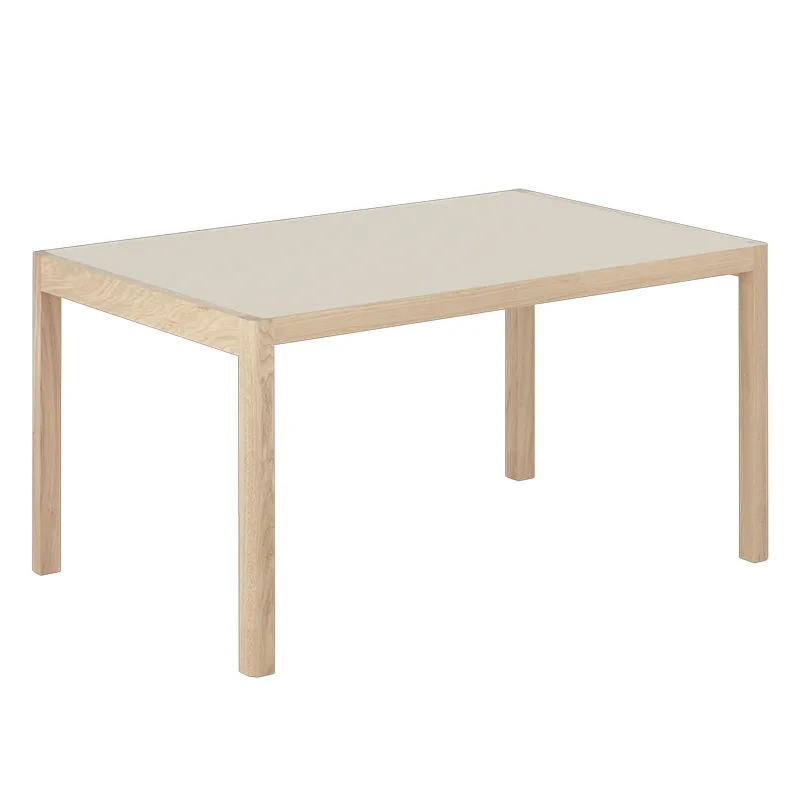 Muuto, Workshop Table 92x140 cm - Warm Grey Linoleum Oak