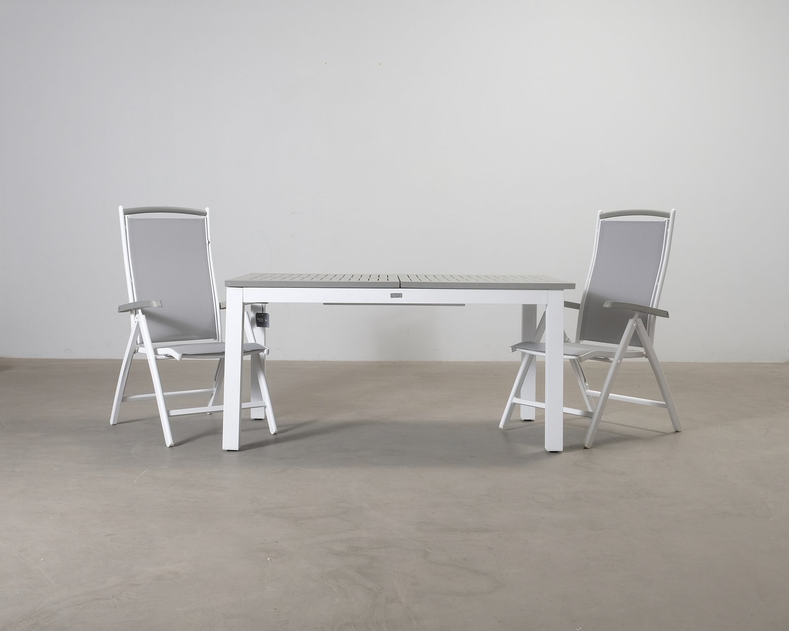 Matgrupp för utomhusbruk grå / vit