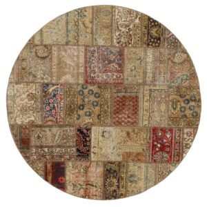 Vintage Patchwork orientalisk matta ø 200 cm