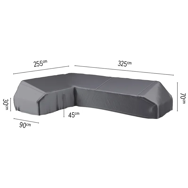 Platinum Aerocover, Lounge platform cover 325x255x90xH30/45/70 Left