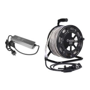 LED-list / Arbetsbelysning AGGE 230V - 1500 lm/m, 25 m - Rulle, LED-list med nätsladd (3000K) + Powerbank