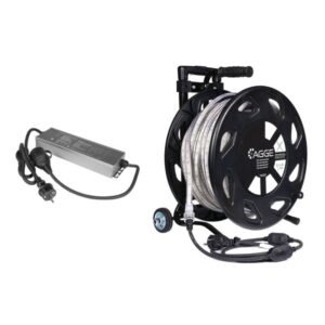 LED-list / Arbetsbelysning AGGE 230V - 1500 lm/m, 50 m - Rulle, LED-list med nätsladd + Powerbank