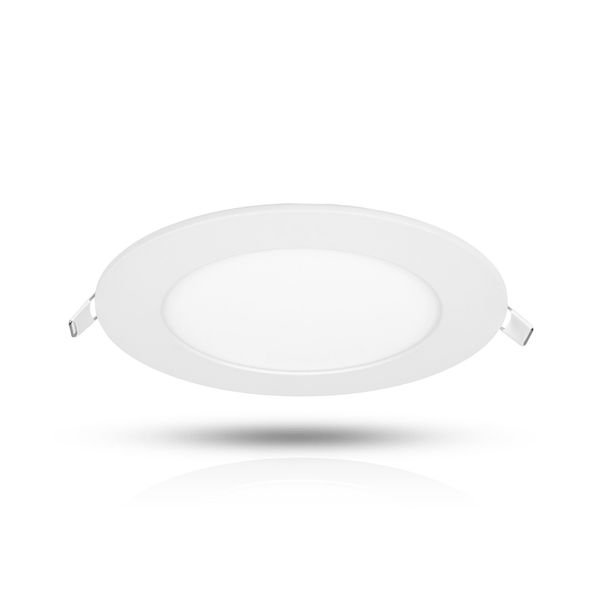 Downlight AGGE Round Flood White - IP44 / CCT / Dimbar, 9W / 150 mm