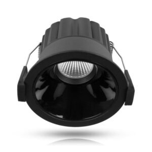 Downlight AGGE Round Spot Antiglare 85 mm - IP44 / CCT / Dimbar, Svart