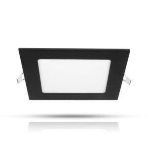 Downlight AGGE Square Flood Black - IP44 / CCT / Dimbar, 9W / 150 mm