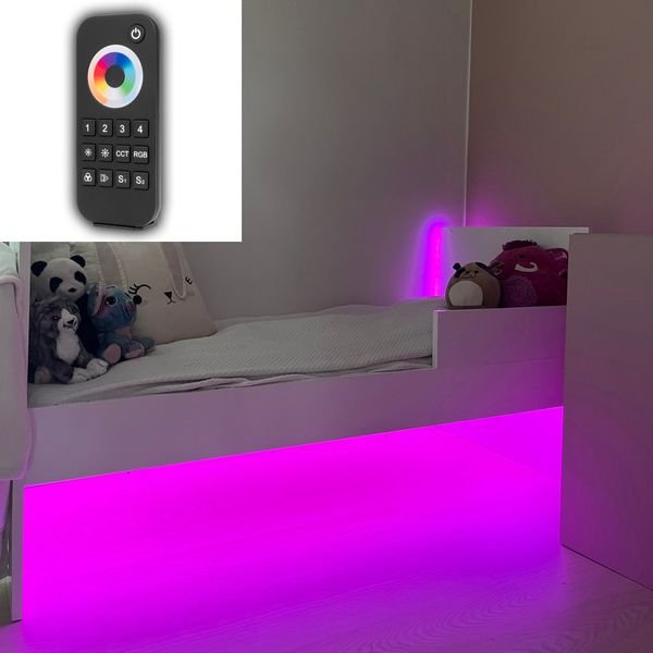 LED-listpaket för barnrum AGGE - Komplett paket, Touch Wheel Fjärrkontroll