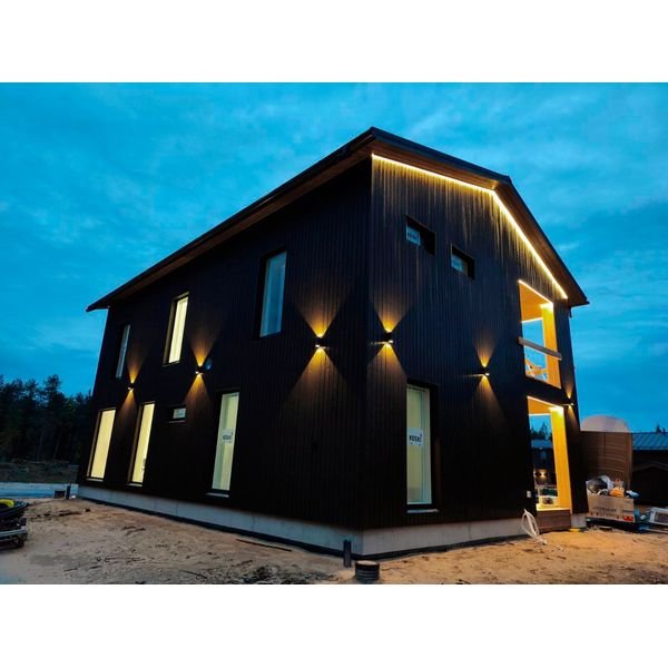 LED-listpaket för utomhusbruk AGGE, Paket med svarta profiler (3000K)