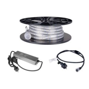 LED-list / Arbetsbelysning AGGE Lite 230V - 400 lm/m, 10 m, LED-list med nätsladd (4000K) + Powerbank