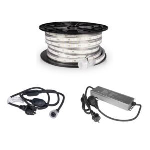 LED-list / Arbetsbelysning AGGE 230V - 1500 lm/m, 15 m, LED-list med nätsladd + Powerbank