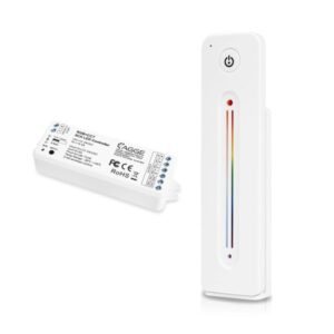 Drivdon till LED-list AGGE RGB+CCT Color Controller, RF 2.4 GHz, Drivdon + Fjärrkontroll Touch Slide (Vit)