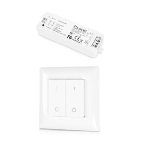 Drivdon till LED-list AGGE Single Color Controller, RF 2.4 GHz, Drivdon + Fjärrkontroll Dimming 4-key Panel
