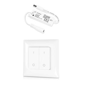 Drivdon till LED-list AGGE Single Color Mini Controller, RF 2.4 GHz, Drivdon + Fjärrkontroll 4-key Panel