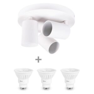 Spotlight AGGE Stage Triple, GU10, Armatur + 3 st 5W lampor (4000K)