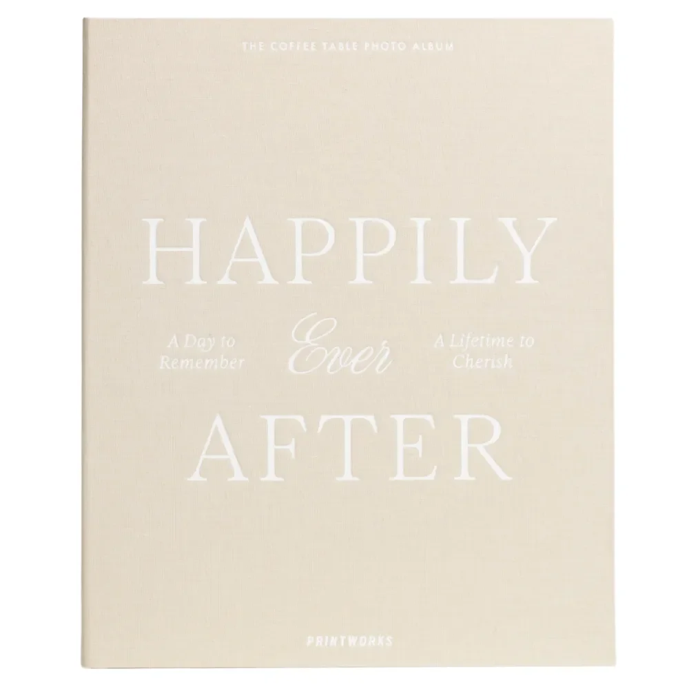Printworks, Bröllopsfotoalbum Happily Ever After Beige