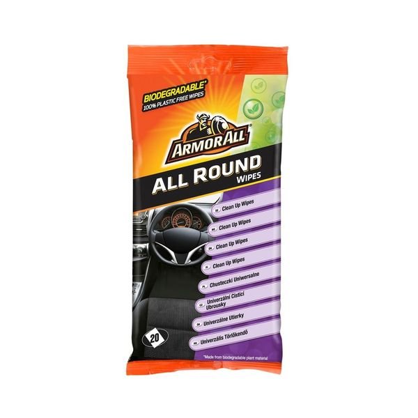 Våtservetter Armor All Multi-Purpose Wipes, Flatpack (20 st)