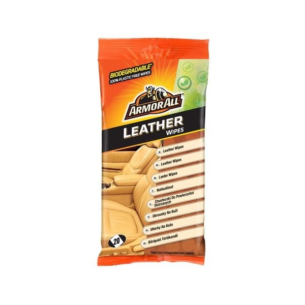 Våtservetter Läder Armor All Leather Wipes, 20 st (Flatpack)