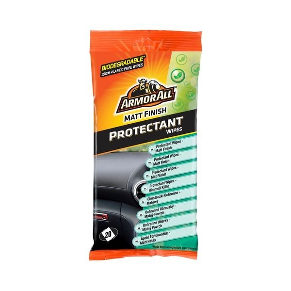 Våtservetter Plast Armor All Vinyl Wipes Matt Finish, 20 st (Flatpack)