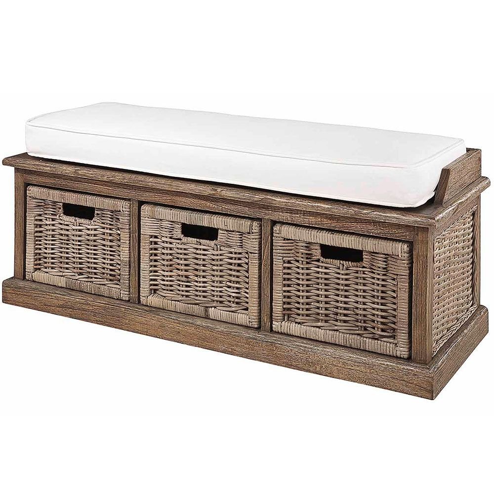 Artwood, Cubu bänk 3 lådor rotting