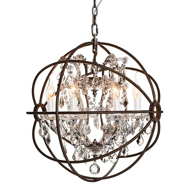 Artwood, Kristallkrona Rome Antik Rost 53 Cm