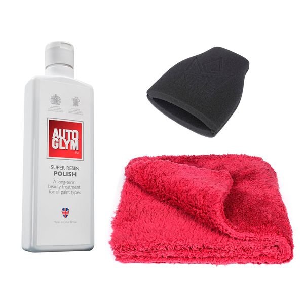 Polish (lackrengöring) Autoglym Röd Super Resin Polish, 500 ml + applikator + poleringsduk
