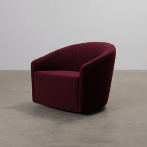 Take Two by Mjuk Timothée fåtölj med utbytbar klädsel vinröd & blå