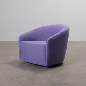 Take Two by Mjuk Timothée fåtölj med utbytbar klädsel naturvit & lila