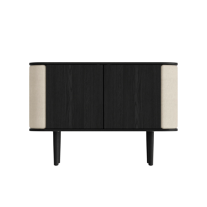 Umage Treasures 2-dörrars skåp svartbetsad ek  / White Sands