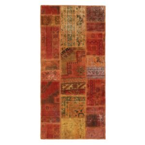 Vintage Patchwork orientalisk matta 74 x 154 cm