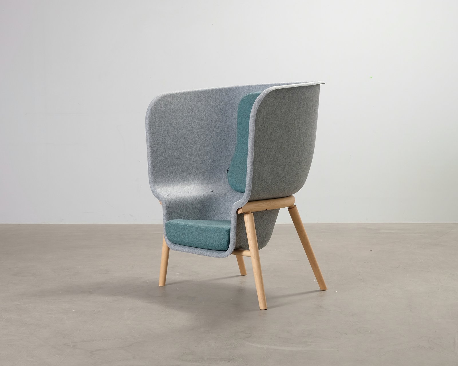 De Vorm Pod PET Felt fåtölj grå