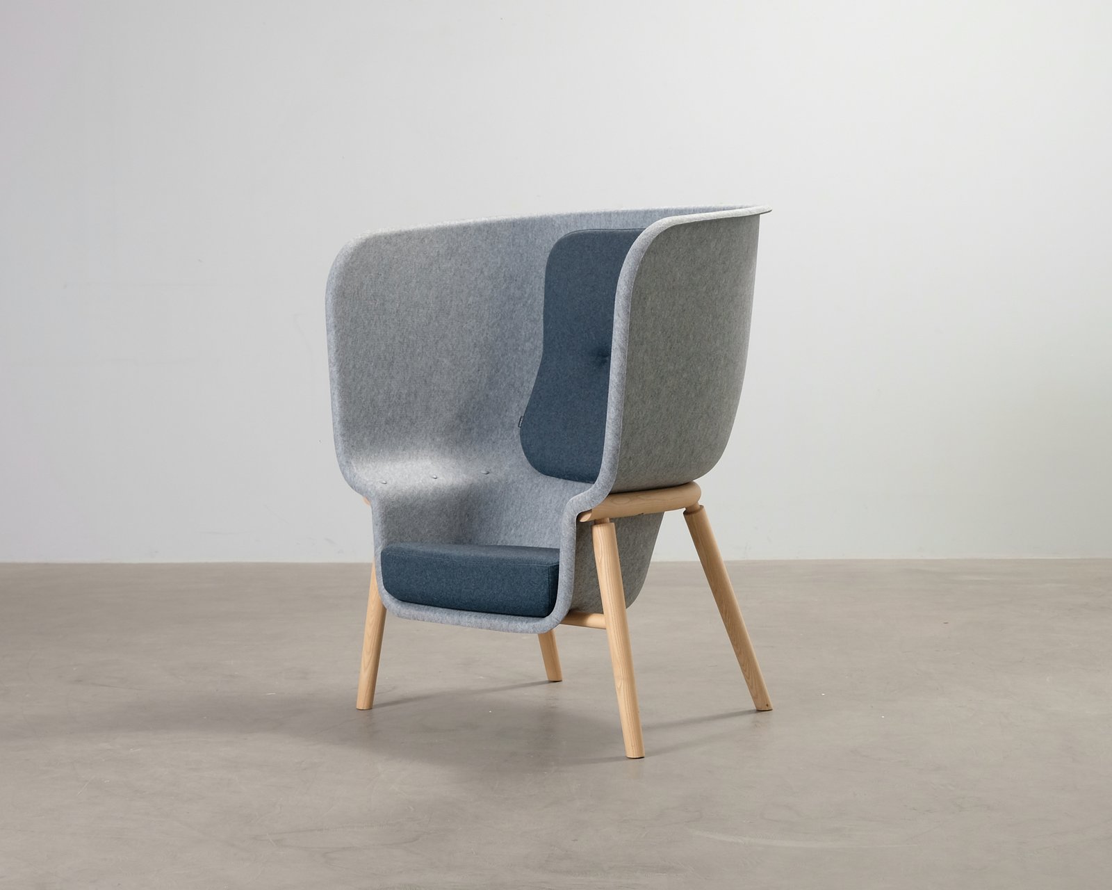 De Vorm Pod PET Felt fåtölj grå