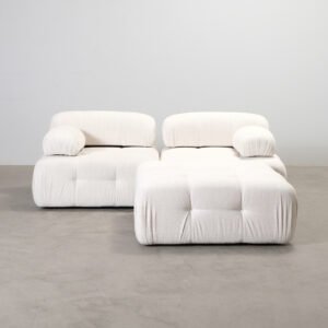 Belgin 2-sits soffa med fotpall