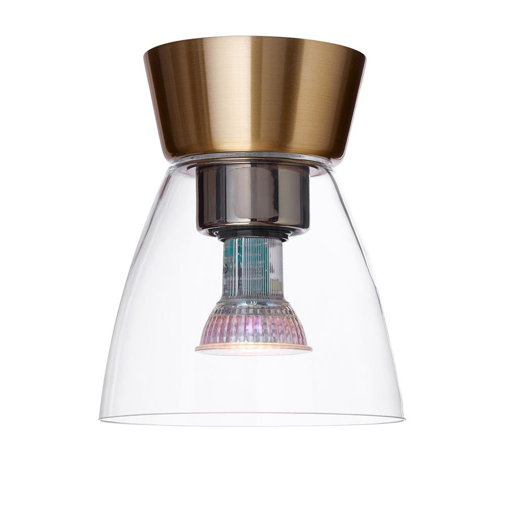 Belid, Bizzo Plafond D165 Mässing/Klarglas Inkl Ljuskälla