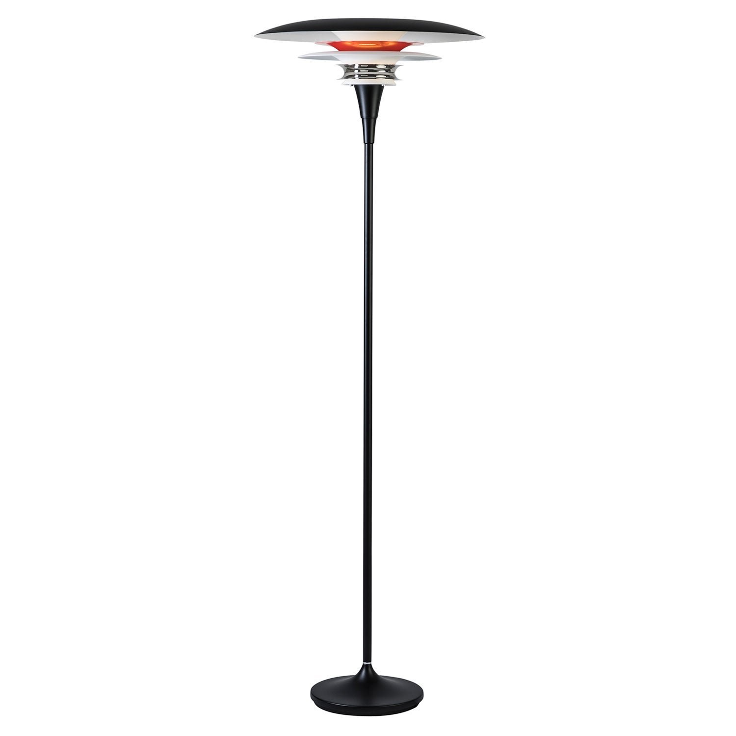 Belid, Diablo Golvlampa D500 Mattsvart/Blankröd E27 Inkl Ljuskälla