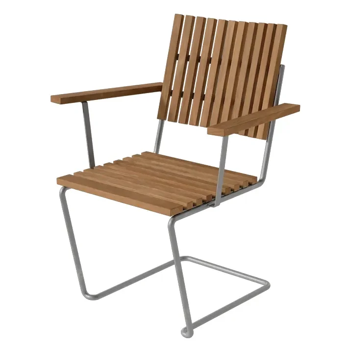 Grythyttan Stålmöbler, Bovik fåtölj teak / galv