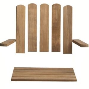 Grythyttan Stålmöbler, Träsats A2, 50 cm Obehandlad teak, inkl. skruv