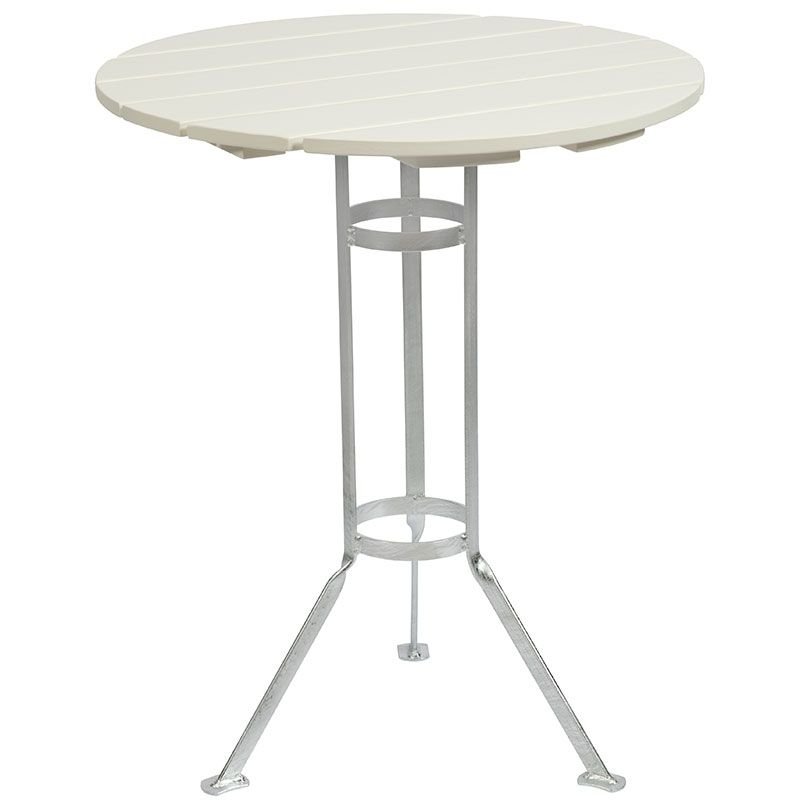 Grythyttan Stålmöbler, Bryggeri Trefotsbord Ø 60 Cm Vit Ek