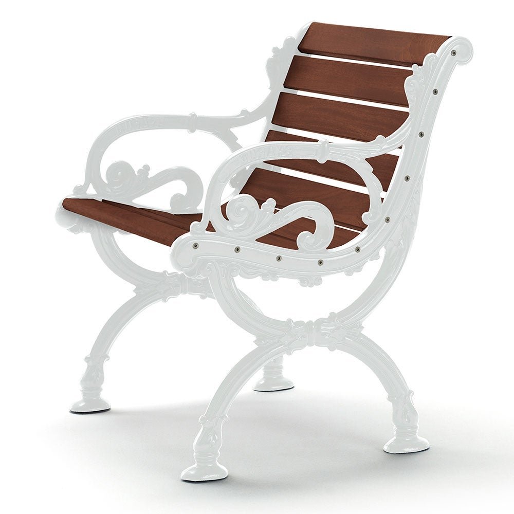 Byarums Bruk, Byarum fåtölj / gavlar: vit / virke: brunlaserad furu