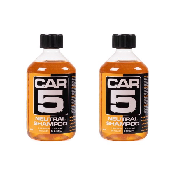 Bilschampo CAR5 Shampoo, 2 x 500 ml