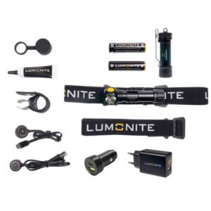 Pannlampa LUMONITE Compass - 1250 lm / Laddbar, PREMIUM-paket (Utrustningspaket)