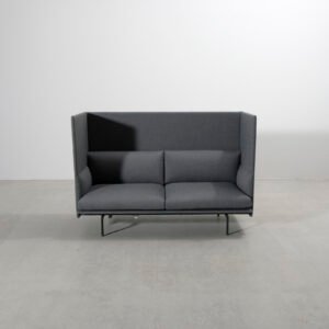 Muuto Outline Highback 2-sits soffa grå
