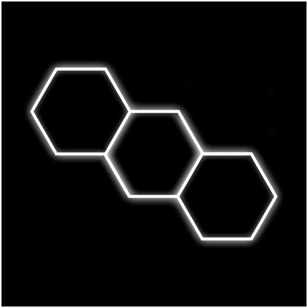 Hexagon-belysning Dr Dirt Garage Sky Gen2, 3 Grid System, 95 x 246 cm