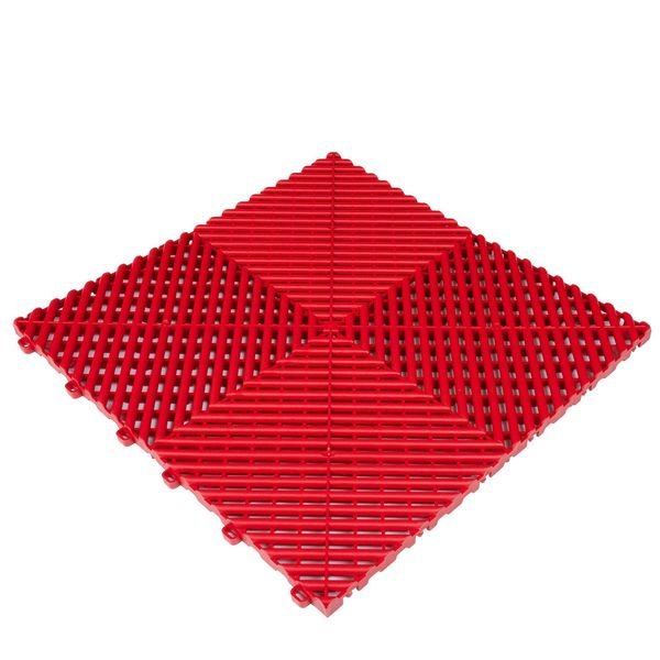 Garagegolv Dr Dirt Garage Plaza HD (1,92 m²), Röd, 1,92 m² (12-pack)