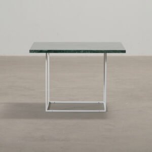 Soffbord med marmorskiva grön 60 x 60 cm